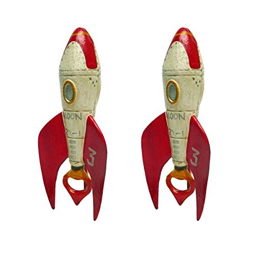 Design Toscano SP9934 Retro Rocket Ship Cast Iron Bottle Opener  Set of TwoSet of 2