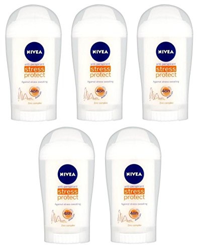 5x Nivea Stress Protect Anti perspirant Deodorant Solid Stick for Women 5x40ml  Pack of 5