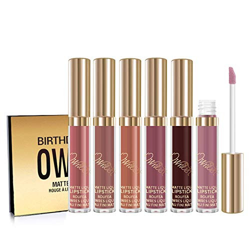 Ownest 6pcs Matte Velvety Liquid Lipstick Matte Liquid Lipgloss Waterproof Lip Gloss brithday editio Ownest 6pcs Matte Velvety Liquid Lipstick Matte Liquid Lipgloss Waterproof Lip Gloss brithday editio