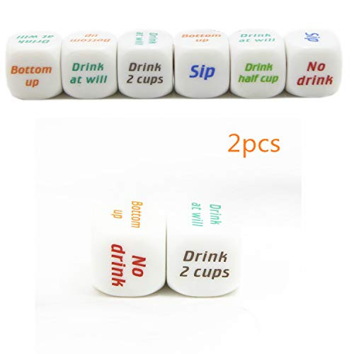 ODDIER Funny Drinking Dice Game Rolling Decider Party Drunk Frenzy Party Game Bar Christmas Pub Adult Favor Toys 2pcs