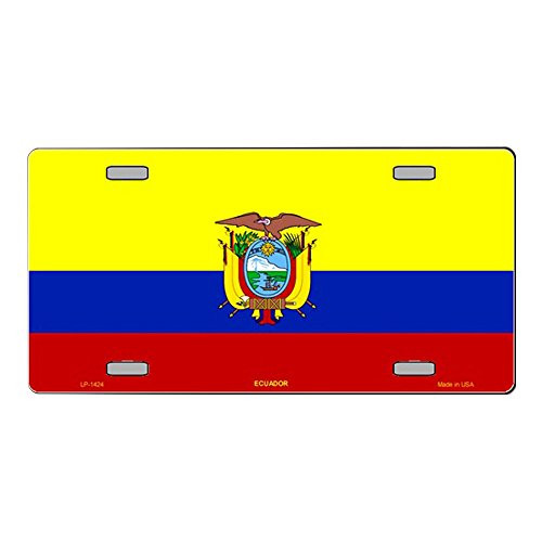 Smart Blonde Ecuador Flag Vanity Metal Novelty License Plate Tag Sign Smart Blonde Ecuador Flag Vanity Metal Novelty License Plate Tag Sign