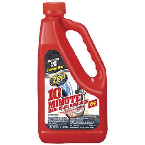 Zep ZHCR64NG6 10 Minutes Hair Clog Remover 64 oz  Packaging May Vary