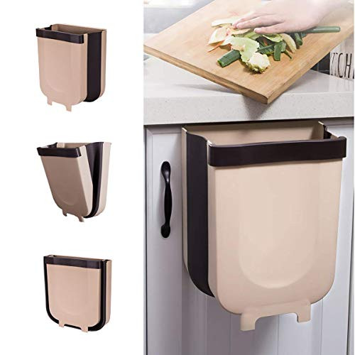 Kitchen Hanging Trash Can Collapsible Trash Bin Small Compact Garbage Can Attached to Cabinet Door Kitchen Drawer Bedroom Dorm Room Car Waste Bin 9L 23 Gallon Gray Kitchen Hanging Trash Can Collapsible Trash Bin Small Compact Garbage Can Attached to Cabinet Door Kitchen Drawer Bedroom Dorm Room Car Waste Bin 9L 23 Gallon Gray