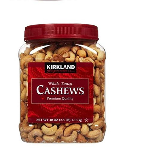 Sea Salt salted whole Cashews 40 OZ 25 LBS 113 kg Extra Fancy Kirkland Sea Salt salted whole Cashews 40 OZ 25 LBS 113 kg Extra Fancy Kirkland