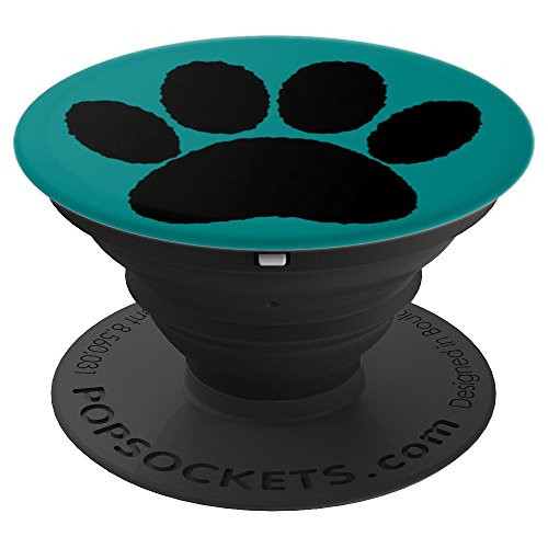 Cute Cartoon Dog Paw Print Teal Background PopSockets Grip and Stand for Phones and Tablets Cute Cartoon Dog Paw Print Teal Background PopSockets Grip and Stand for Phones and Tablets