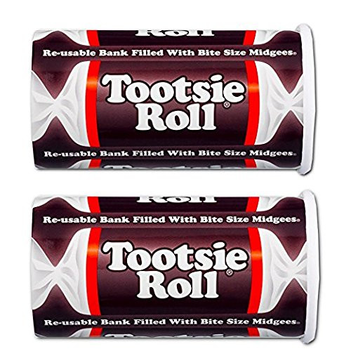 Set of 2   Tootsie Roll Banks   Chocolate   4oz Bank