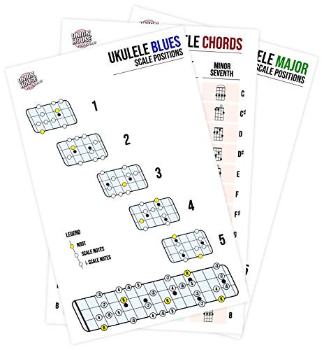 Ukulele Laminated Reference Sheet Bundle