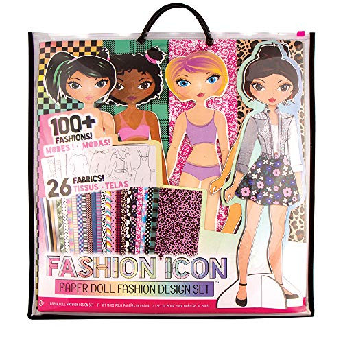 Fashion Angels Fashion Icon Paper Doll Fashion Design Kit  12368  Paper Doll Making Set Multicolor