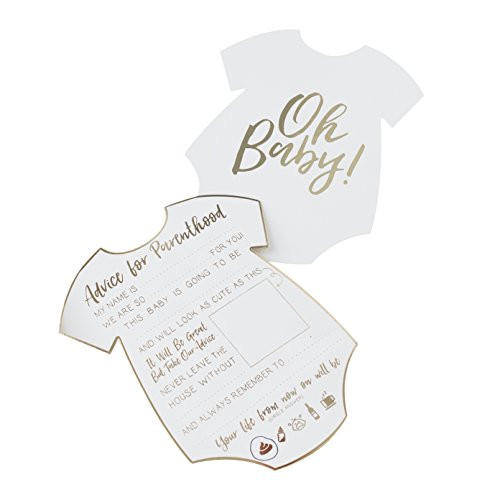 Ginger Ray Gold Foiled Baby Shower Advice for the Parents Cards 10 Pack