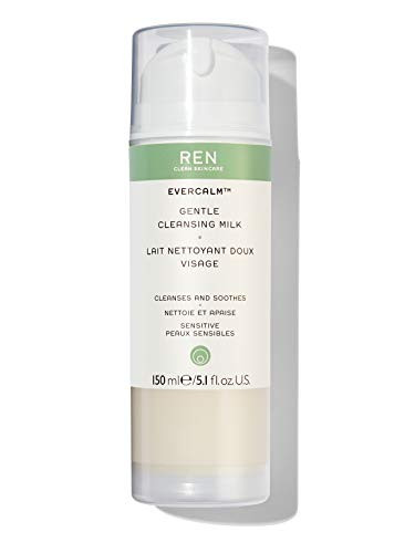 REN Clean Skincare Evercalm Cleansing Milk   Gently Removes Impurities and Calms Sensitive Skin 51 Fl Oz