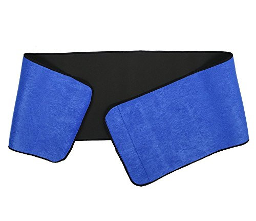 DG SPORTS Waist Slimmer Belt Adjustable Waist Trimmer Belt  One Size Fits All Blue