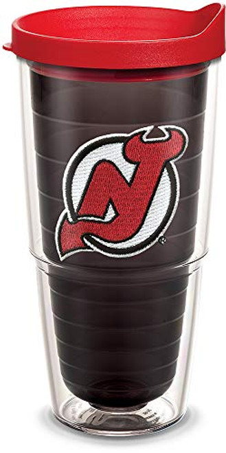 Tervis NHL New Jersey Devils Primary Logo Tumbler with Emblem and Red Lid 24oz Quartz Tervis NHL New Jersey Devils Primary Logo Tumbler with Emblem and Red Lid 24oz Quartz
