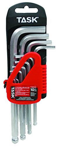 Task Tools T16045 L Type Hex Key Set Ball End Metric 10 Piece