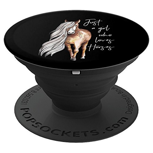 Horse Lover Gift Just a Girl Who Loves Horses PopSockets Grip and Stand for Phones and Tablets Horse Lover Gift Just a Girl Who Loves Horses PopSockets Grip and Stand for Phones and Tablets