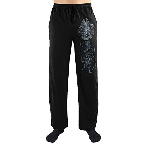 Star Wars The Millennium Falcon Print Men s Loungewear Lounge Pants Medium Black