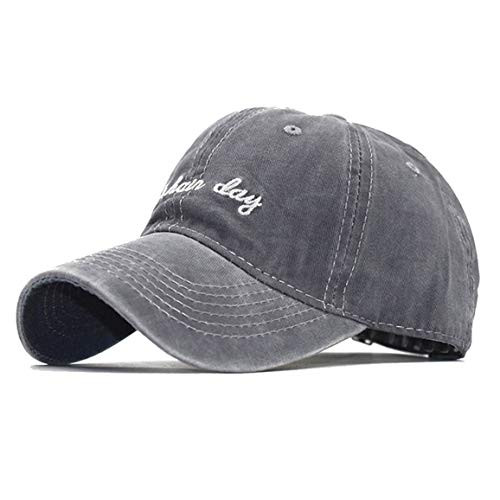 Bad Hair Day Dad Baseball Cap Embroidery Distressed Adjustable Vintage Hat  Grey