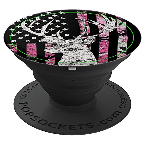 Buck Deer Hunting Pink Camouflage Flag PopSockets Grip and Stand for Phones and Tablets Buck Deer Hunting Pink Camouflage Flag PopSockets Grip and Stand for Phones and Tablets
