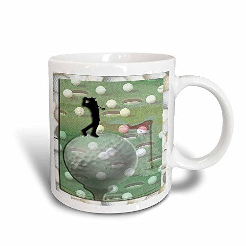 3dRose Man on Golf Ball Magic Transforming Mug 11 Ounce