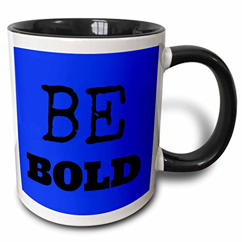 3dRose Be Bold Blue Background Two Tone Mug 11 oz Multicolor 3dRose Be Bold Blue Background Two Tone Mug 11 oz Multicolor