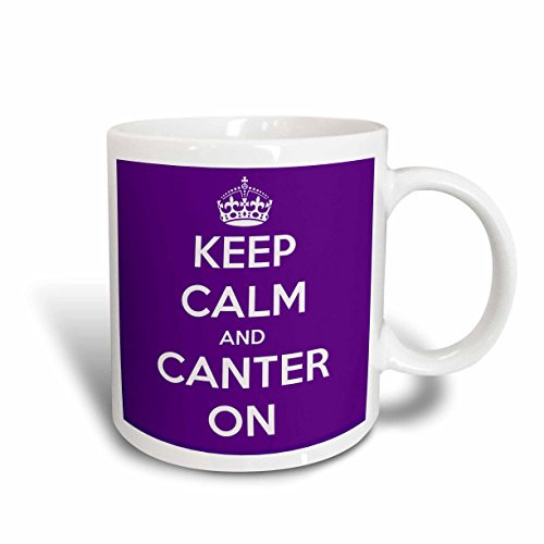 3dRose mug 193619 1 Keep Calm and Canter on Purple Ceramic Mug 11 Ounce