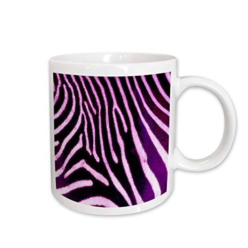 3dRose Purple Zebra Animal Print Ceramic Mug 15 Ounce