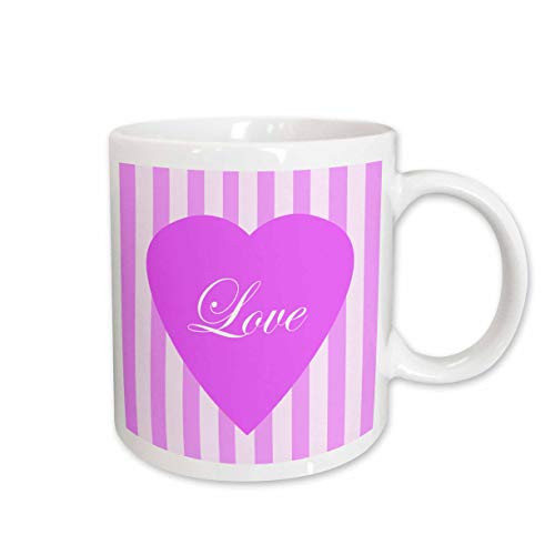 3dRose Purple and White Heart Full of Love Ceramic Mug 15 Ounce 3dRose Purple and White Heart Full of Love Ceramic Mug 15 Ounce