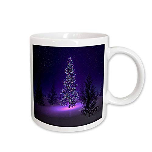3dRose Lets Have a Purple Christmas Ceramic Mug 15 Ounce