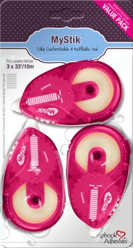 3L Scrapbook Adhesives My Stik Customizable Permanent Adhesive Dispenser Refill Value Pack