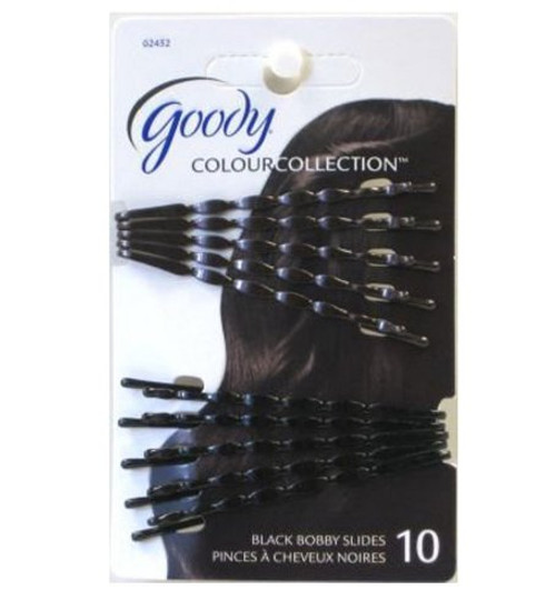 Goody WoMens Colour Collection Wavy Bobby Slides Black 10 Count Goody WoMens Colour Collection Wavy Bobby Slides Black 10 Count