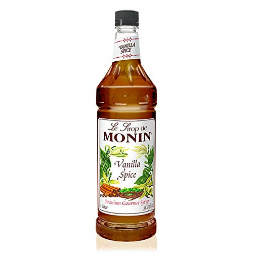 Monin   Vanilla Spice Syrup Madagascar Vanilla with Cinnamon Flavor Great for Iced Teas Lemonades Cocktails Vegan Non GMO Gluten Free  1 Liter