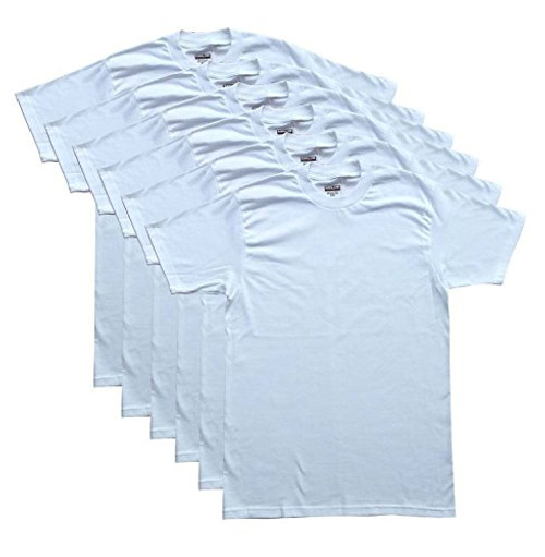 Kirkland Signature Men s 6 Pack Crew Neck T Shirts Size White 6pc Size Medium