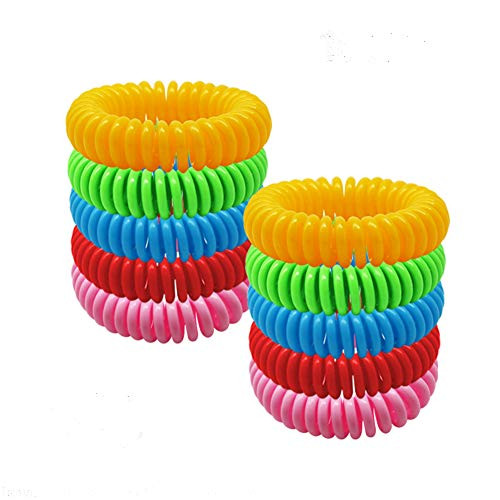 Mosquito Bracelets 10pcs 100  All Natural Plant Based Oil Mosquito Bands Travel Insect Bracelet Soft Material for Kids   Adults Keeps Insects   Bugs Away