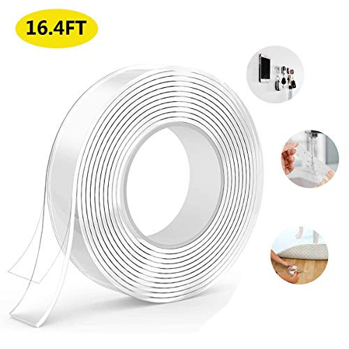 Washable Adhesive Tape   Transparent Double Sided Tape Traceless Removable Reusable 164ft