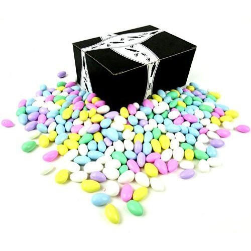 Cuckoo Luckoo Classic Assorted Jordan Almonds 2 lb Bag in a BlackTie Box