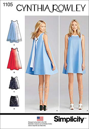 Simplicity Patterns 1105 Misses' Dresses Cynthia Rowley Collection, R5 (14-16-18-20-22)