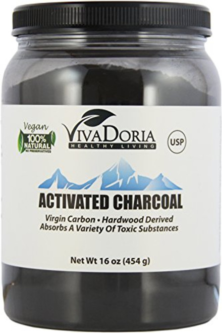 Virgin Activated Charcoal Powder Food Grade 1 lb 16 oz Virgin Activated Charcoal Powder Food Grade 1 lb 16 oz