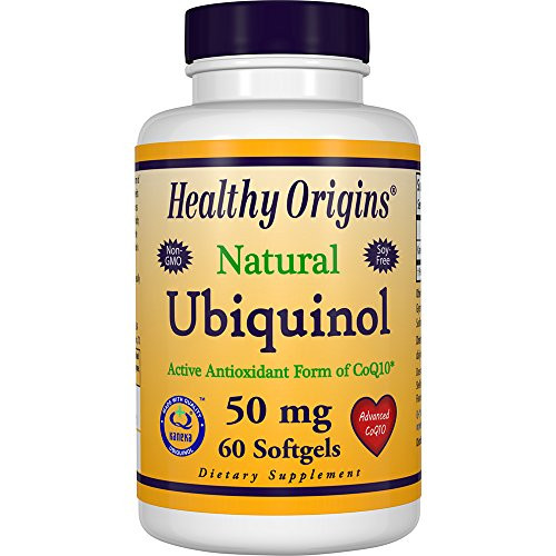 Healthy Origins Ubiquinol Soy Free Non GMO Gels 50 MG 60 Count