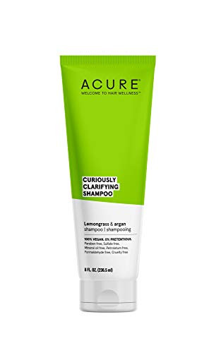 ACURE Curiously Clarifying Shampoo   Lemongrass   Argan   100  Vegan   Performance Driven Hair Care   Gently Cleanses Removes Buildup Boost Shine   Replenishes Moisture   8 Fl Oz