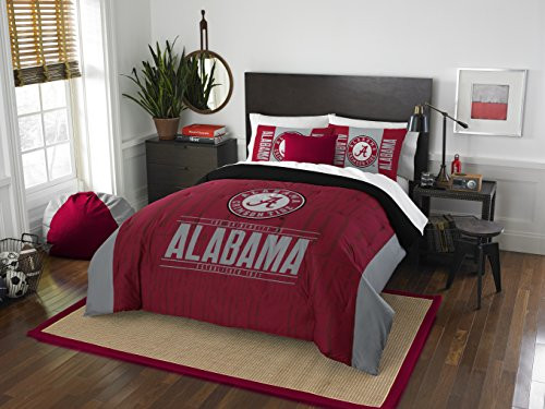Alabama Crimson Tide Full Comforter and Sham Set Full Queen