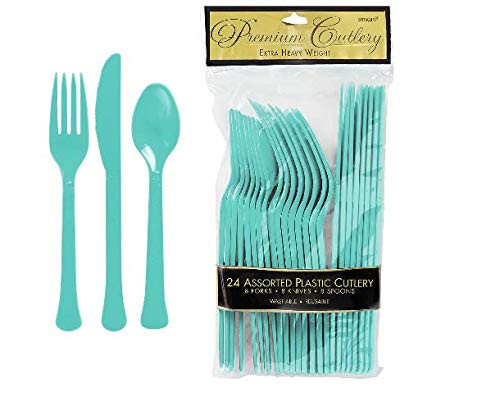 Premium Heavy Weight Plastic Forks   Robin s Egg Blue   Pack of 20   Party Supply