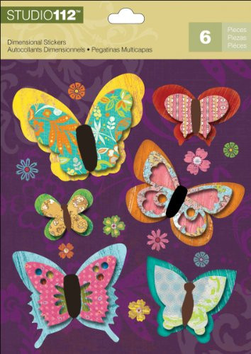 K Company Studio 112 Butterfly Dimensional Stickers