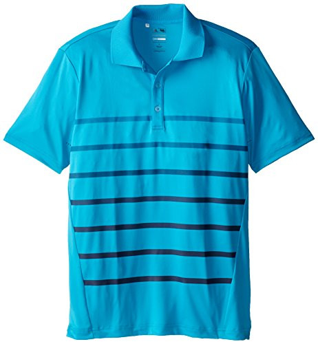 adidas Golf Men s Puremotion Climacool Gradient Stripe Polo Solar Blue Midnight Medium