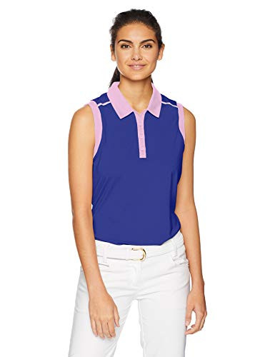 adidas Golf Women s Ultimate 2 Tone Sleeveless Polo Medium Real Purple