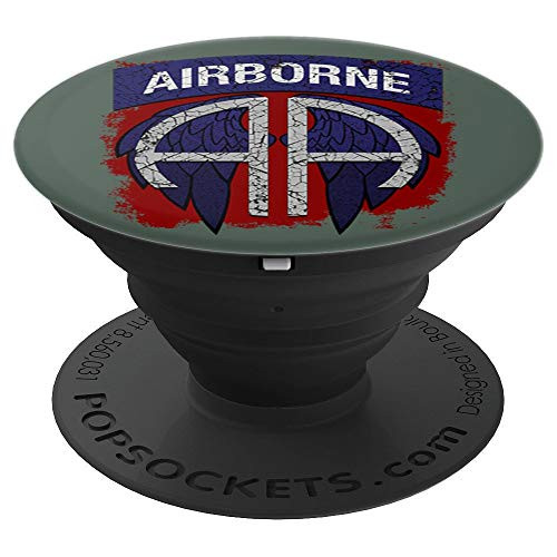 US Army 82nd Airborne Division Grunge Style PopSockets Grip and Stand for Phones and Tablets