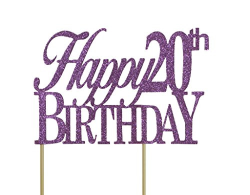 All About Details Purple Happy 20th birthday Cake Topper 6 x 8 All About Details Purple Happy 20th birthday Cake Topper 6 x 8