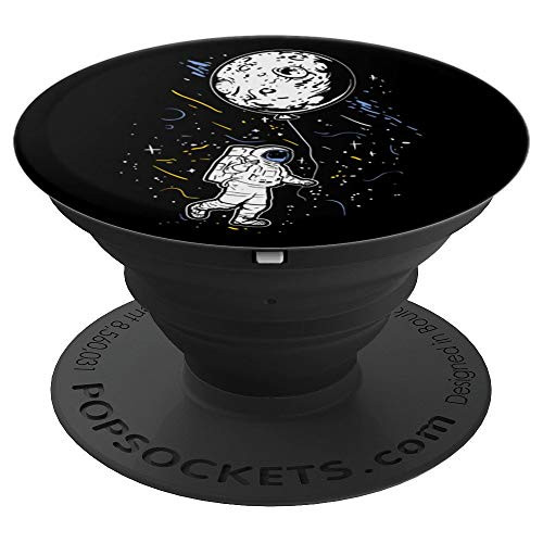 Spaceman   Astronaut With Moon Balloon   Galaxy Explorer PopSockets Grip and Stand for Phones and Tablets