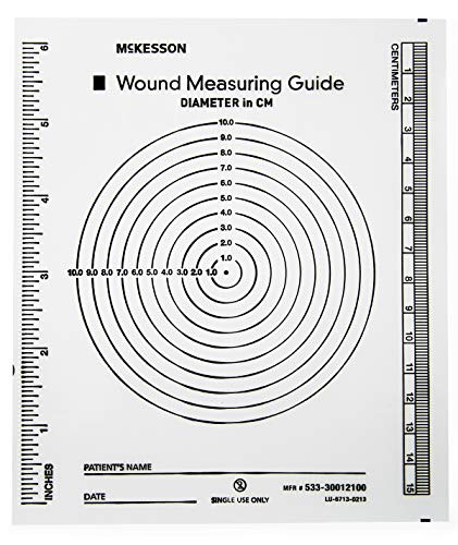 McKesson Brand McKesson Wound Measuring Guide   533 30012100PK   100 Each   Pack
