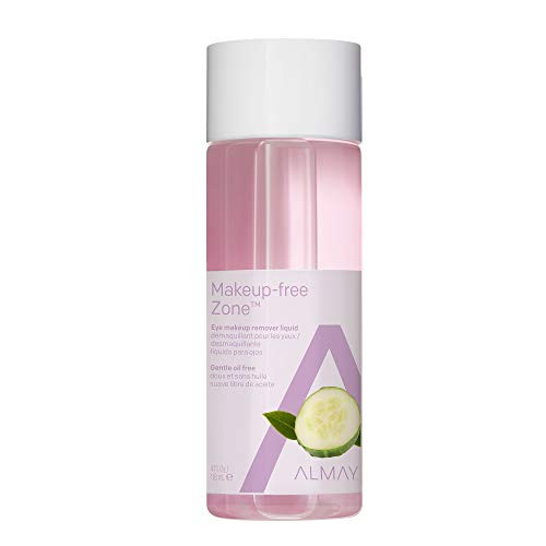 Almay Oil Free Gentle Eye Makeup Remover Liquid with Aloe Cucumber and Green Tea Hypoallergenic Fragrance Free Dermatologist Tested for Sensitive Skin 4 fl oz