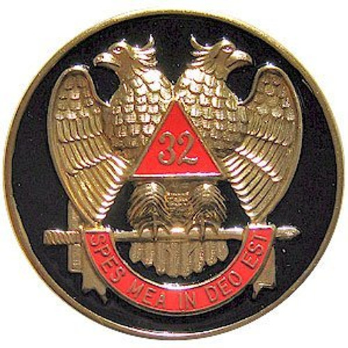 Scottish Rite 32ND Degree Auto Car Aluminum Emblem size 275