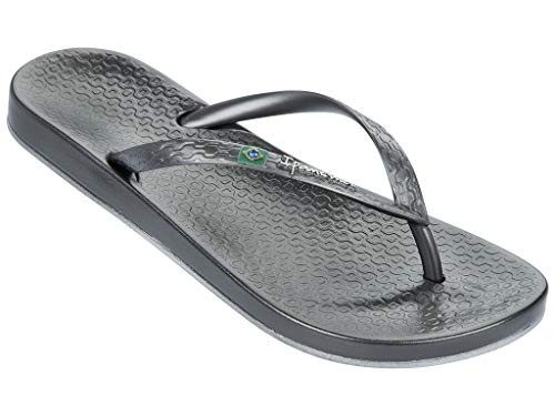 Ipanema Brilliant Women s Flip Flops Grey Silver  8 US